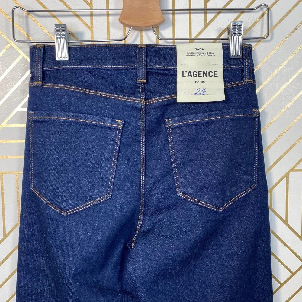 L'Agence Sada High Rise Crop Slim‎ Jeans Lexington - Picture 9 of 12
